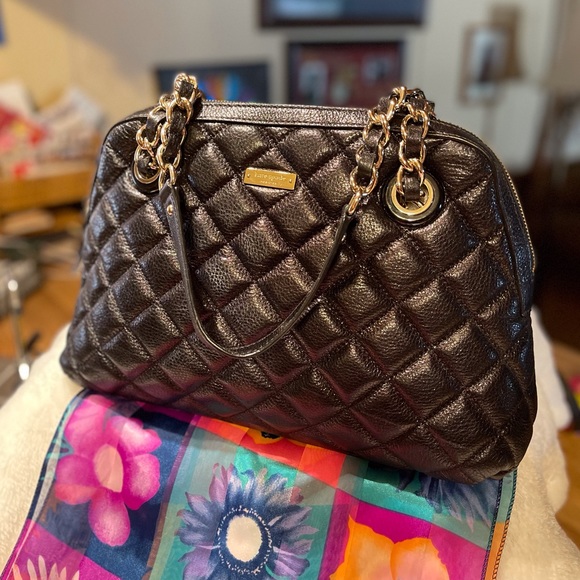 Kate Spade Goldcoast Georgiana Quilted BLK Satchel - Picture 3 of 16